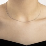 Rundankerkette 750/18 K Weissgold 1.5mm - 1242.04094