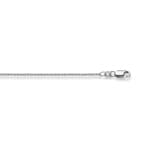 Round Cable Chain 750/18 K White Gold 1.5mm