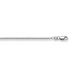 Round Cable Chain 750/18 K White Gold 2.0mm