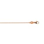 Collier forçat rond diamantée or rouge 750/18 ct 1.2mm