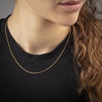 Collier gourmette ronde or jaune 750/18 ct 1.6mm - CPA1012