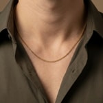 Collier gourmette ronde or jaune 750/18 ct 1.6mm - CPA1012