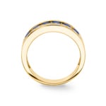 Sapphire Ring 750/18 K Yellow Gold with Diamonds 0.14 ct H/si - RI-38068-SAF-GG