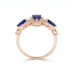 Bague saphir or rosé 750/18 ct avec diamants 0.13 ct - RI-73764-SAF-RG