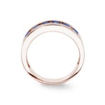 Sapphire Ring 750/18 K Rose Gold with Diamonds 0.14 ct H/si - RI-38068-SAF-RG