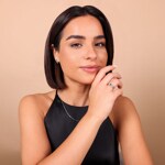 Bague saphir or gris 750/18 ct avec diamants 0.09 ct H/si - RI-46721-SAF-WG