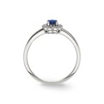 Bague saphir or gris 750/18 ct avec diamants 0.15 ct H/si - RI-16878-SAF-WG
