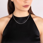 Schlangenkette 750/18 K Weissgold 2.4mm - CSC2003