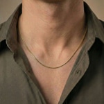 Collier serpent diamantée octogonale or jaune 750/18 ct 0.8mm - CSC1004