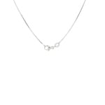 Collier serpent diamantée octogonale or gris 750/18 ct 0.8mm - CSC2004