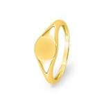 Signet Ring 375/9 K Yellow Gold round - 197533.00