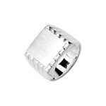 Siegelring 925 Silber gebürstet, 13 x 13mm