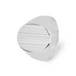 Chevalière Argent 925 brossé, 17 x 13mm