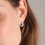 Sif Jakobs Belluno Creolo Parvus Hoop Earrings - SJ-E42114-CZ-SS