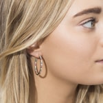 Sif Jakobs Bovalino Hoop Earrings - SJ-E1790-XCZ(YG)