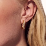 Sif Jakobs Glorenza Grande Hoop Earrings - SJ-E2483-CZ-YG