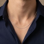 Collier singapour or gris 750/18 ct 1.5mm - CSI2002