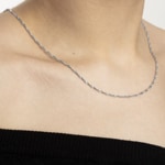 Singapurkette 750/18 K Weissgold 1.8mm - 1243.09318