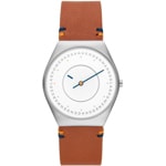 Skagen Grenen Solaire Disc Marron / Blanc - SKW6872