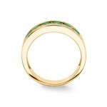 Emerald Ring 750/18 K Yellow Gold with Diamonds 0.14 ct H/si - RI-38068-SMA-GG