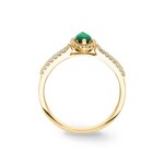 Emerald Ring 750/18 K Yellow Gold with Diamonds 0.19 ct H/si - RI-53961-SMA-GG