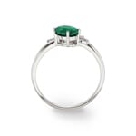 Smaragdring 750/18 K Weissgold mit Diamanten 0.05 ct H/si - RI-73484-SMA-WG