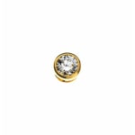 Solitaire Pendant 750/18 K Yellow Gold with Diamond 0.10ct. H/Si