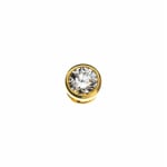 Solitaire Pendant 750/18 K Yellow Gold with Diamond 0.15ct. H/Si