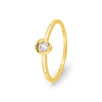 Solitärring 375/9 K Gelbgold mit Lab Grown Diamant 0.10 ct