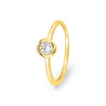 Bague solitaire or jaune 375/9 ct avec diamant de laboratoire 0.20 ct