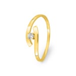 Solitärring 375/9 K Gelbgold mit Zirkonia