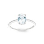Solitärring 375/9 K Weissgold mit Aquamarin - 193020.M1