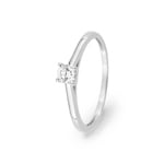 Solitärring 375/9 K Weissgold mit Lab Grown Diamant 0.15 ct