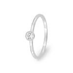 Solitärring 375/9 K Weissgold mit Zirkonia rund
