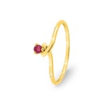 Solitärring 750/18 Gelbgold mit Rubin rund