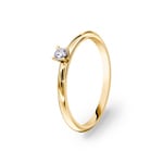 Solitärring 750/18 K Gelbgold mit Diamant 0.07 ct H/si