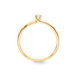 Solitaire Ring 750/18 K Yellow Gold with Diamond 0.12ct H/Si - RI-70120-GG
