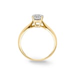 Solitaire Ring 750/18 K Yellow Gold with Cubic Zirconia 4 Prongs - 1.7077.Z0