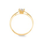 Bague Solitaires or jaune 750/18 ct avec zircone 6 griffes - 1.583.Z0
