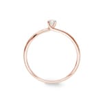 Solitärring 750/18 K Roségold mit Diamant 0.12ct H/Si - RI-70120-RG