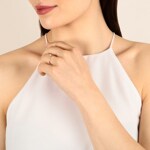 Solitaire Ring 750/18 K Rose Gold with Diamond 0.12ct H/Si - RI-70124-RG