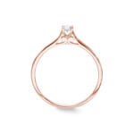 Solitaire Ring 750/18 K Rose Gold with Diamond 0.12ct H/Si - RI-70124-RG