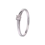 Bague Solitaires or gris 750/18 ct avec diamant 0.005 ct H/si Ø 54 - PR11831/01