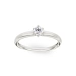 Solitärring 750/18 K Weissgold mit Zirkonia 6-Griff - 1.7179.Z1