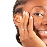 Solitaire Ring 925 Silver rhodium-plated with Cubic Zirconia 4 Prongs Ø 6.5mm - 337435.1