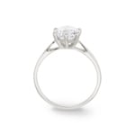 Solitärring 925 Silber rhodiniert mit Zirkonia 6-Griff Ø 7.5mm - 337585.1