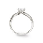 Bague Argent 925 rhodié avec zircones solitaires accompagnés - ASRR44Z