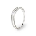 Bague Solitaires Argent 925 rhodié avec zircone ronde Ø 3.5mm - 337451.1