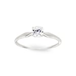 Bague Solitaires Argent 925 rhodié avec zircone ronde Ø 4mm - 337089.1