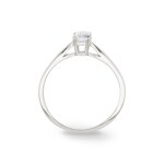 Bague Solitaires Argent 925 rhodié avec zircone ronde Ø 4mm - 337089.1